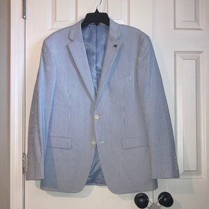 Crown & Ivy Light Blue Pinstripe Blazer